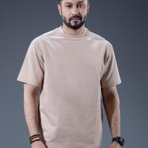 Beige Plain T-Shirt